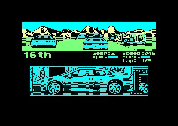 Lotus Esprit Turbo Challenge (UK) (128K) (1990) screen shot game playing
